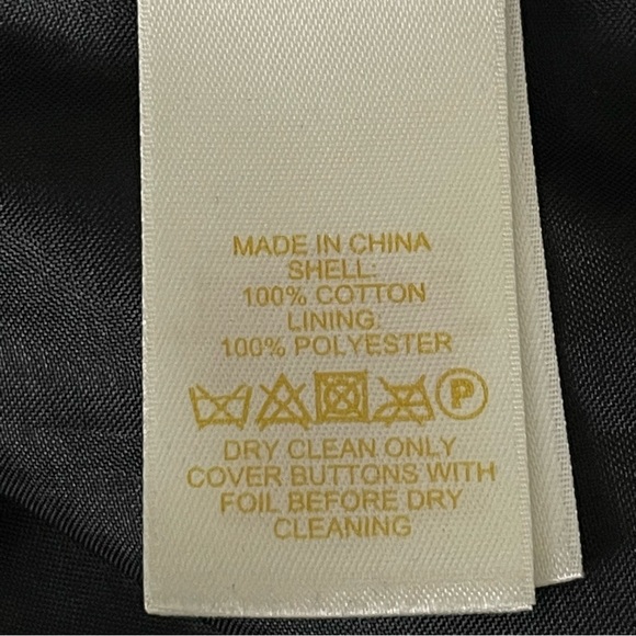 KATE SPADE BLACK LACE BUTTON UP COAT BLACK AND GOLD XXS - Picture 9 of 11